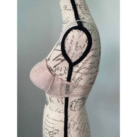 Women's Rene Rofe Push Up Pink Lace Underwire Bra #B21865H3 34C New No Tags - Picture 6 of 11